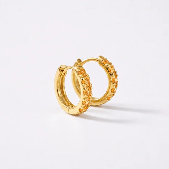 Citrine Hoop Earrings