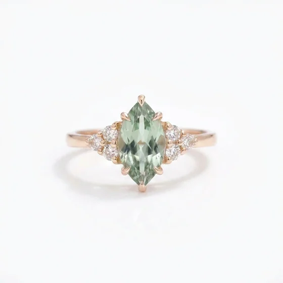 Green Amethyst Bridal Set
